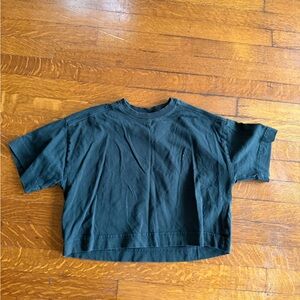 Zara Black Cropped T-Shirt